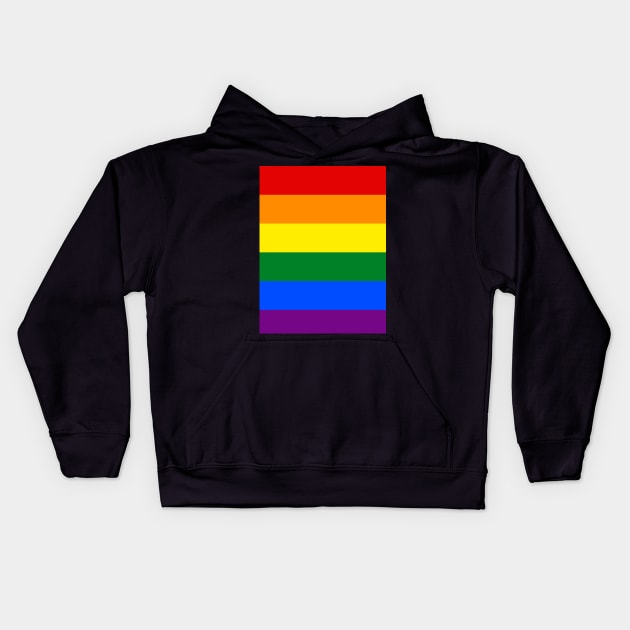 Pride rainbow flag Kids Hoodie by valentinahramov